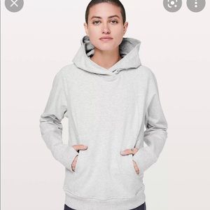 Lululemon light grey scuba hoodie